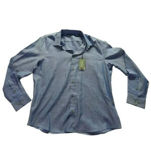 NWT Perry Ellis XXL NWT Blu Colored Dress Shirt $69.50 MSRP